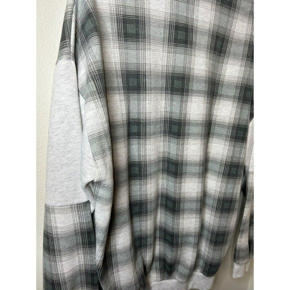 San Francisco The Place To Be 1994 Sweater Gray Plaid 1/4 Zip Size XXL Grey - Picture 13 of 14
